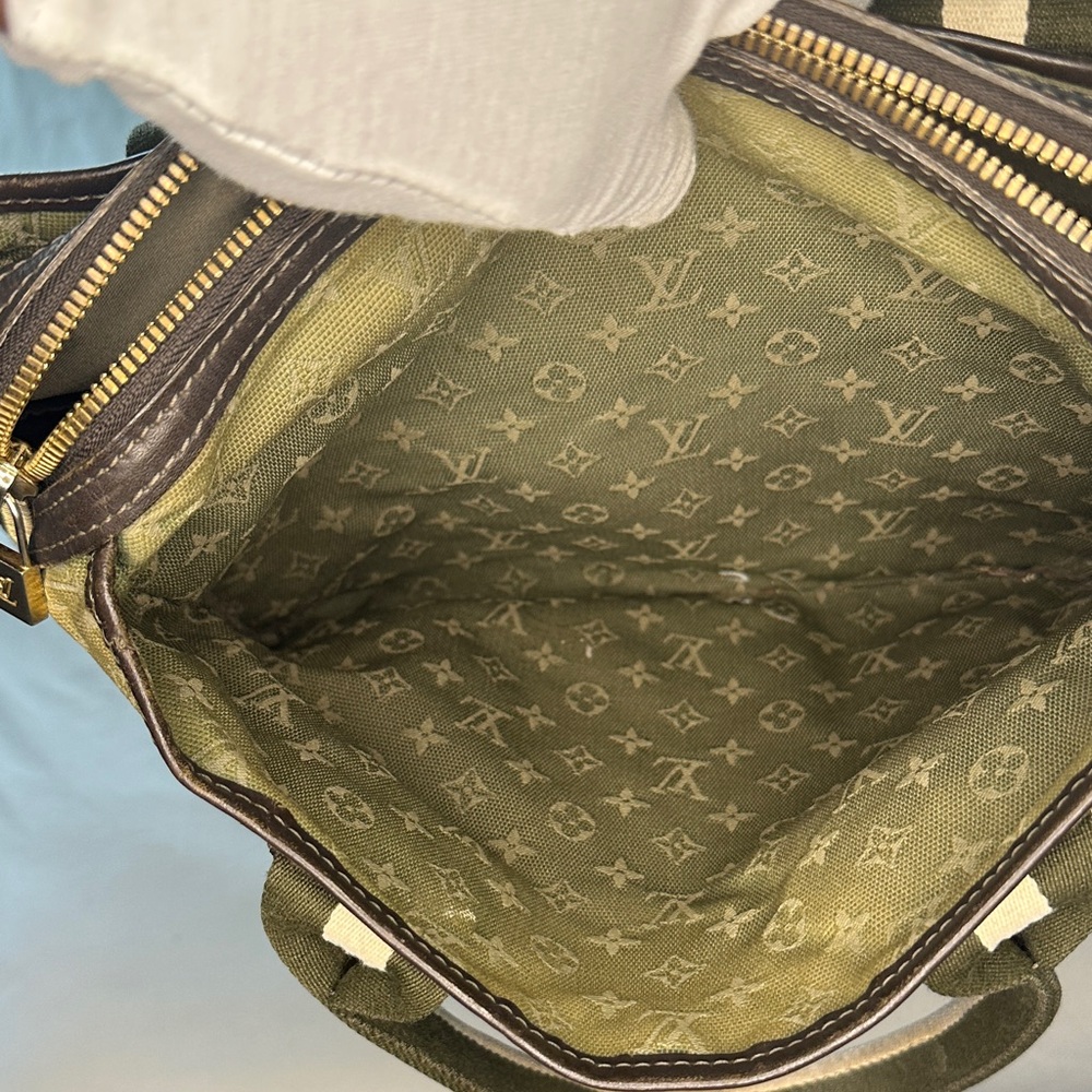 Louis Vuitton Croisette Marina PM Khaki Mini Lin Canvas Satchel - Picture 9 of 16